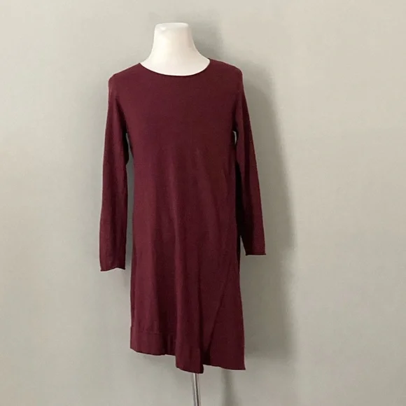 Eileen Fisher Large Passion Flower Merino Wool Dress Retail $278 - Picture 4 of 6